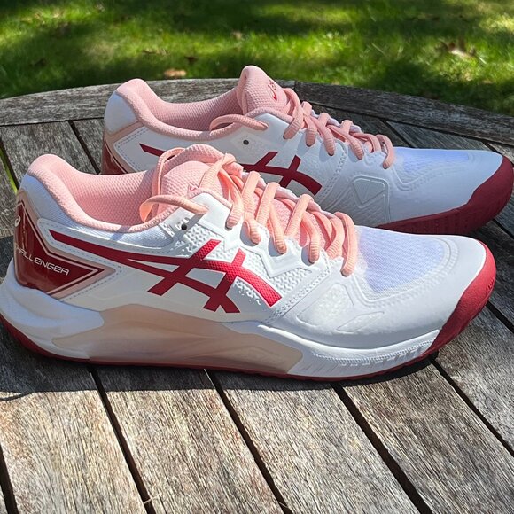 BNIB Asics Gel Challenger 13 / Women's 9.5 / White/Cranberry - Picture 1 of 16
